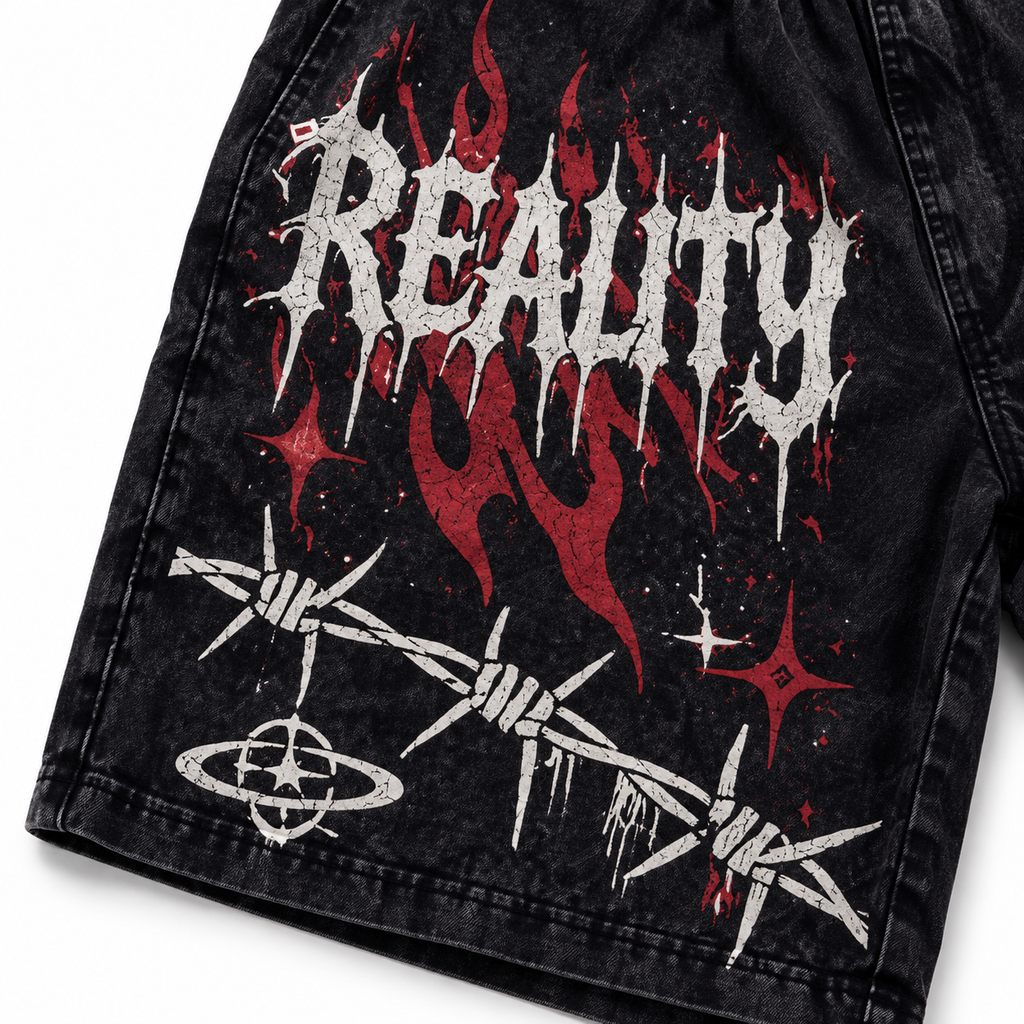 Pantaloneta Reality Skull – Negra 💀🔥