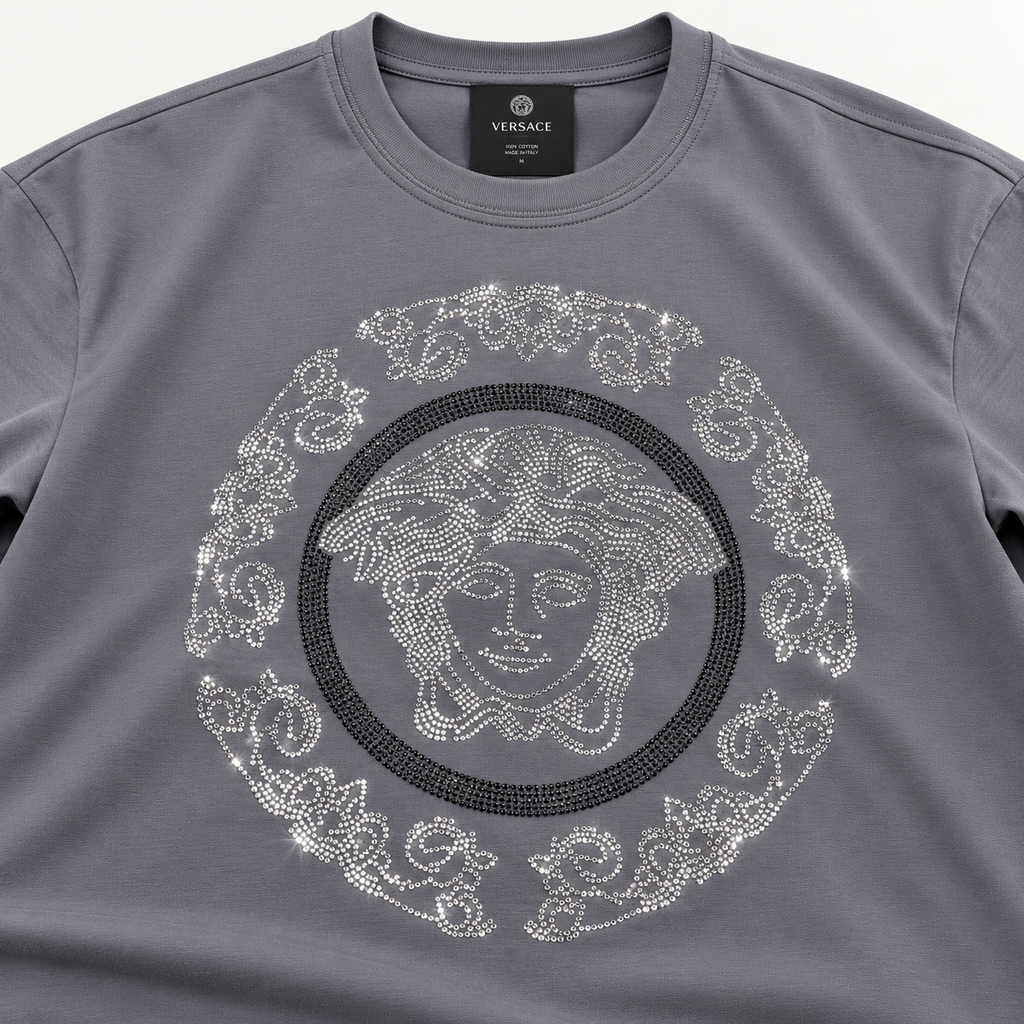 🔥 Conjunto Medusa Crystal Gris y Negro