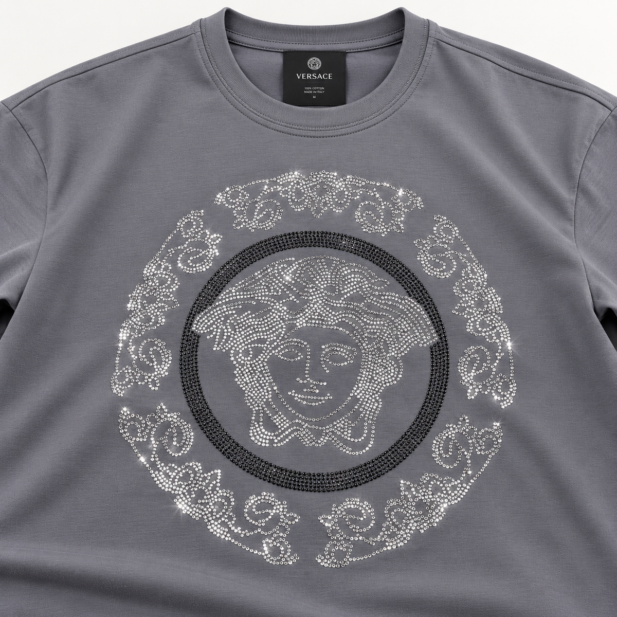 🔥 Conjunto Medusa Crystal Gris y Negro