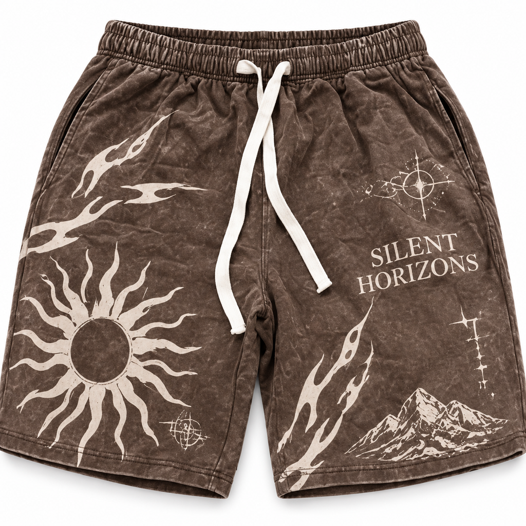 Pantaloneta Silent Horizons – Café ☀️🤎