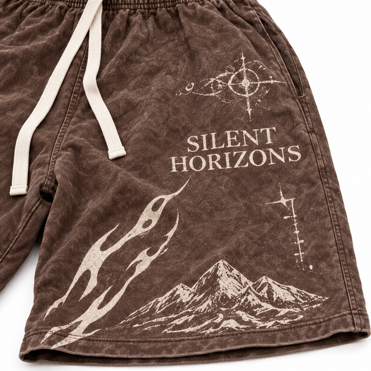 Pantaloneta Silent Horizons – Café ☀️🤎