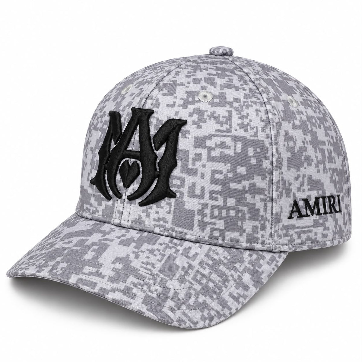 Gorra AMIRI Digital Camo Gris – Ajustable 🩶