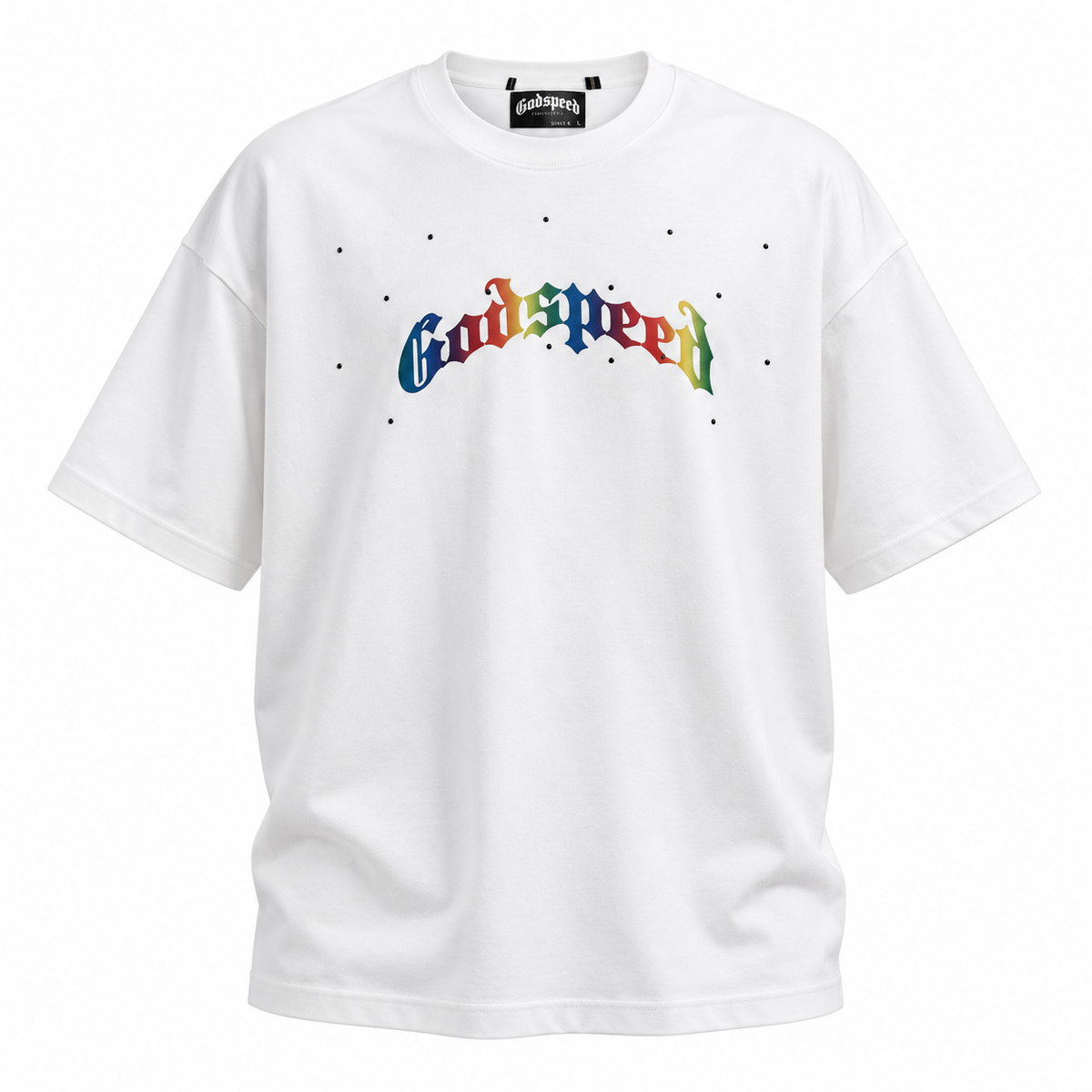 🤍 Camiseta Godspeed blanca – Liberty Skull ⚡