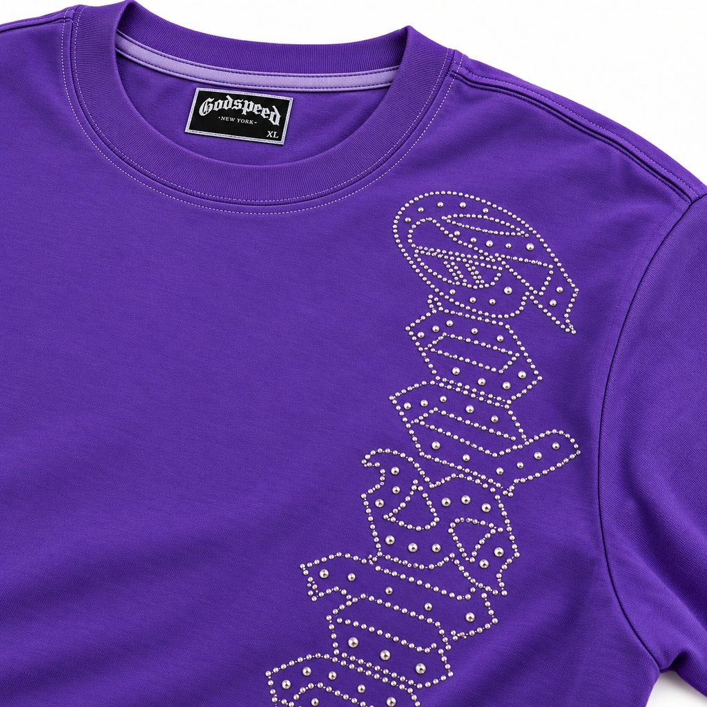 💜  Camiseta Godspeed Vertical – Morada