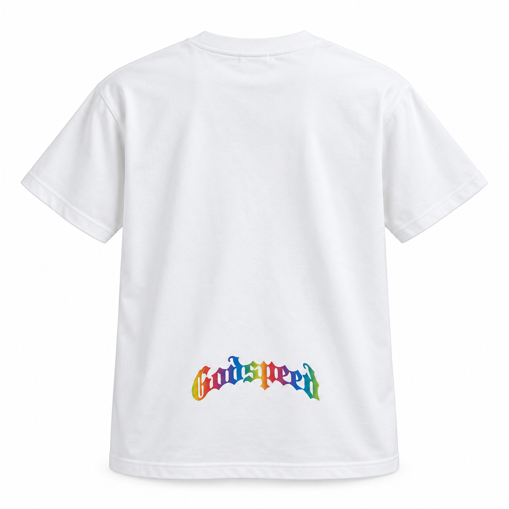 🤍 Camiseta Godspeed Gas Mask – Blanca